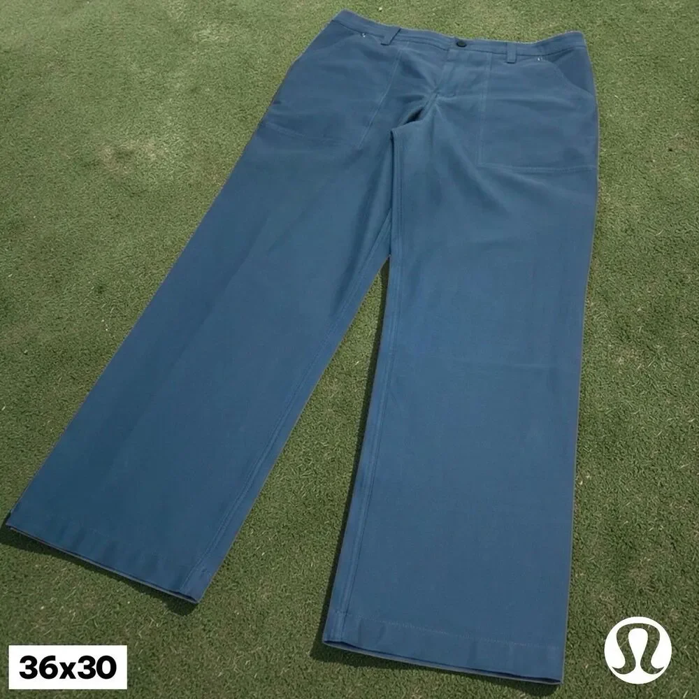 Lululemon ABC Slim-Fit Trouser Stretch Cotton VersaTwill Rover Gray Size 36X 30